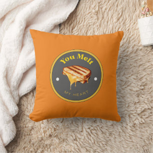 Throw Pillow - You Melt My Heart - Grilled Cheese