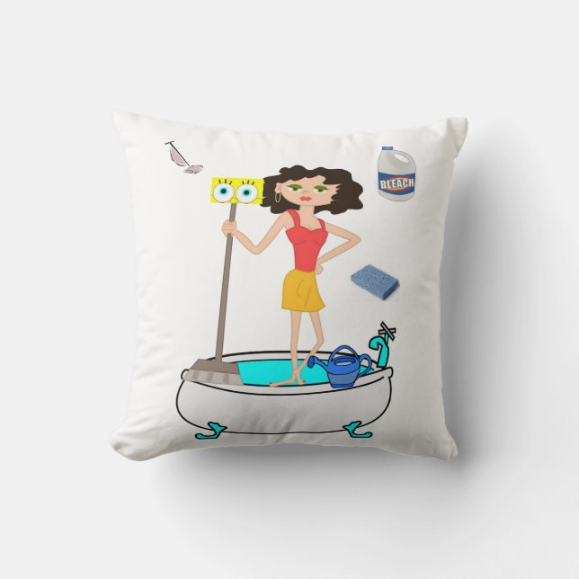 Throw Pillows Cleaning Lady (Front)