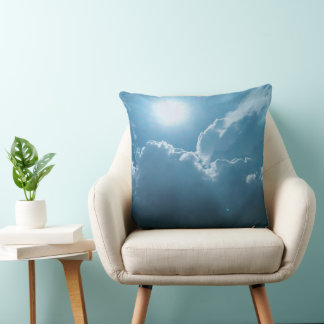 Throw pillows-Dramatic Sunlight Through Clouds Cushion