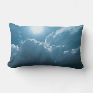 Throw pillows-Dramatic Sunlight Through Clouds Lumbar Cushion