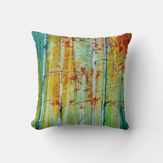 Throw Pillows - Fall Decor - Birch Trees (Front)