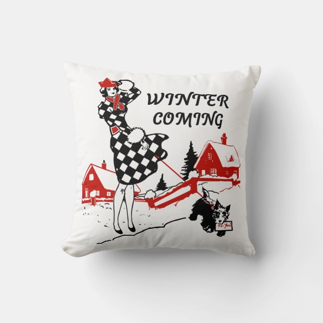 Throw Pillows- Winter coming Cushion (Front)