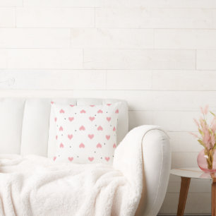 Throw Pillows with abstract floral patterns.