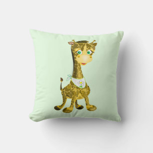 Throw Pillows with Cute Giraffe