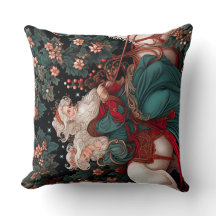 Throw Pilow Victorian Yule Design