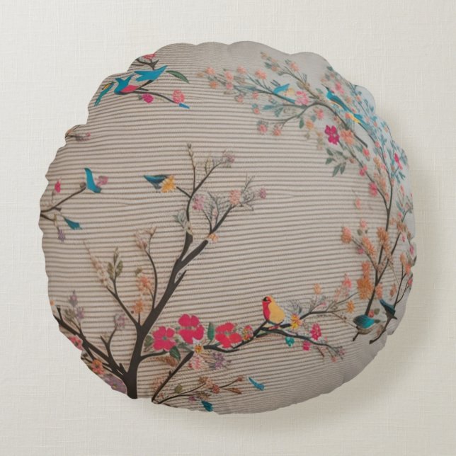 Throw round pillow (Front)