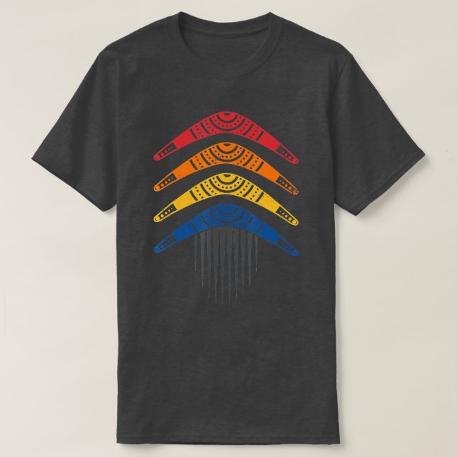 Throw Sport Aboriginal Australian Boomerang Lover  T-Shirt (Design Front)
