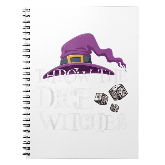 Throw The Dice Witches Bunco Night Halloween Notebook (Front)