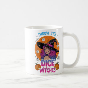 Throw The Dice Witches Bunco Party Funny Halloween Coffee Mug
