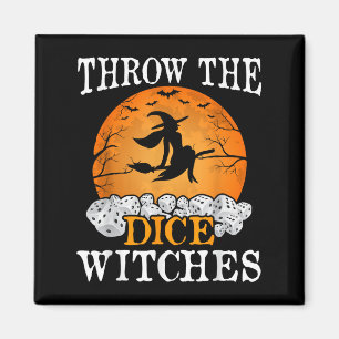 Throw The Dice Witches Bunco Party Magnet