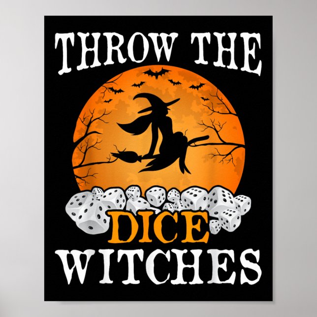 Throw The Dice Witches Bunco Party  Poster (Front)