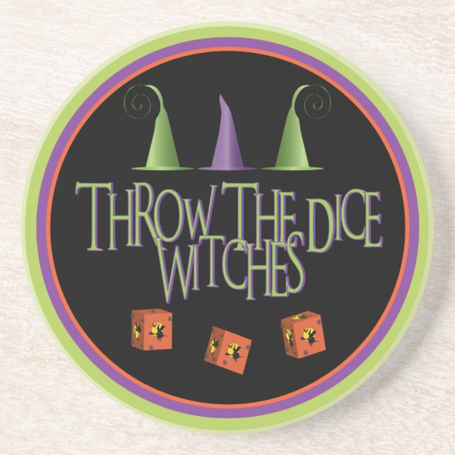 Throw The Dice Witches Coaster (Front)
