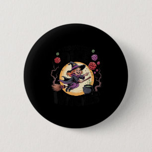 Throw The Dice Witches Halloween Bunco Dice Game D 6 Cm Round Badge