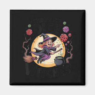 Throw The Dice Witches Halloween Bunco Dice Game D Magnet