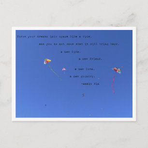 Throw your dreams into space postcard