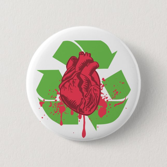 Throw your Heart 6 Cm Round Badge (Front)