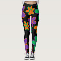 Throwback 70s Flower Power Leggings