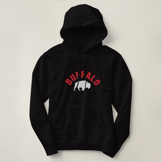 Throwback NY Native Buffalo New York Classic Buffa Hoodie (Design Front)