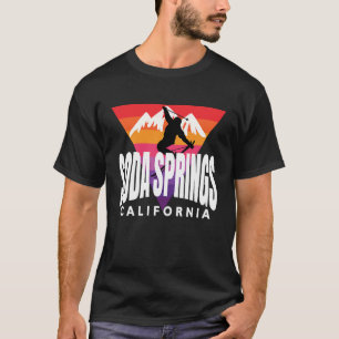 Throwback Soda Springs Skier Soda Springs CA Vinta T-Shirt