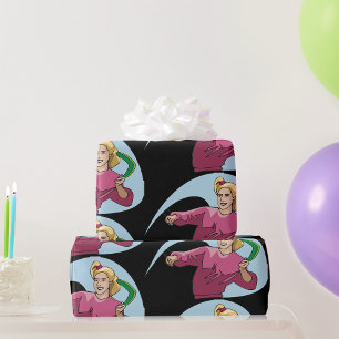 Throwing A Boomerang Wrapping Paper