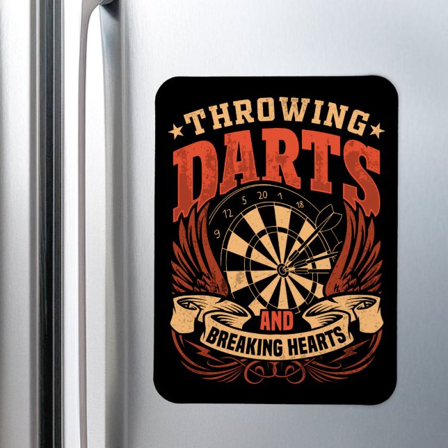 Throwing Darts and Breaking Hearts - Dart Player Magnet (Creator Uploaded)