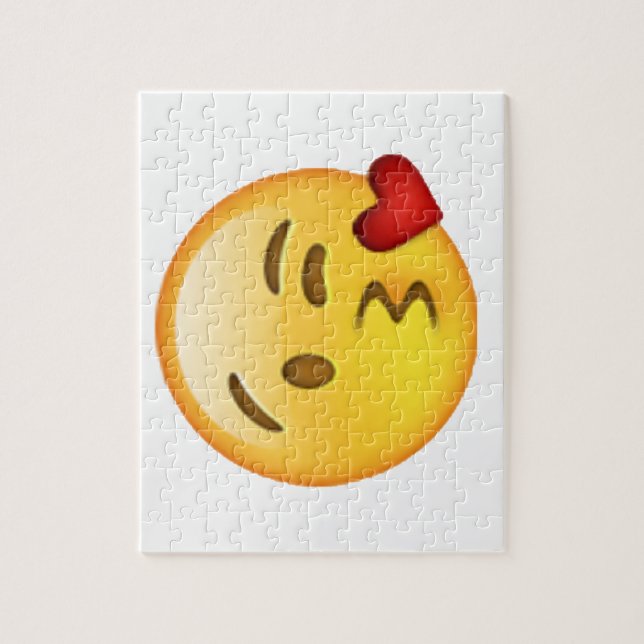 Throwing Kiss - Emoji Jigsaw Puzzle (Vertical)