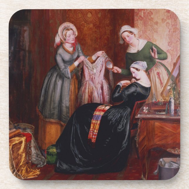 Throwing off her weeds coaster (Front)