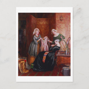 Throwing off her weeds postcard