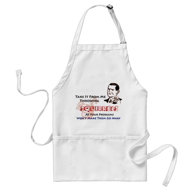 Throwing Squirrels Retro BBQ Apron (Front)