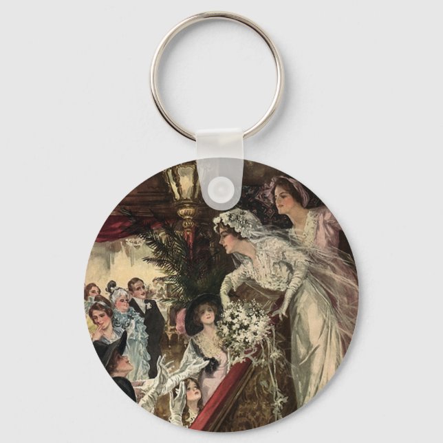 Throwing the Bouquet Key Ring (Front)