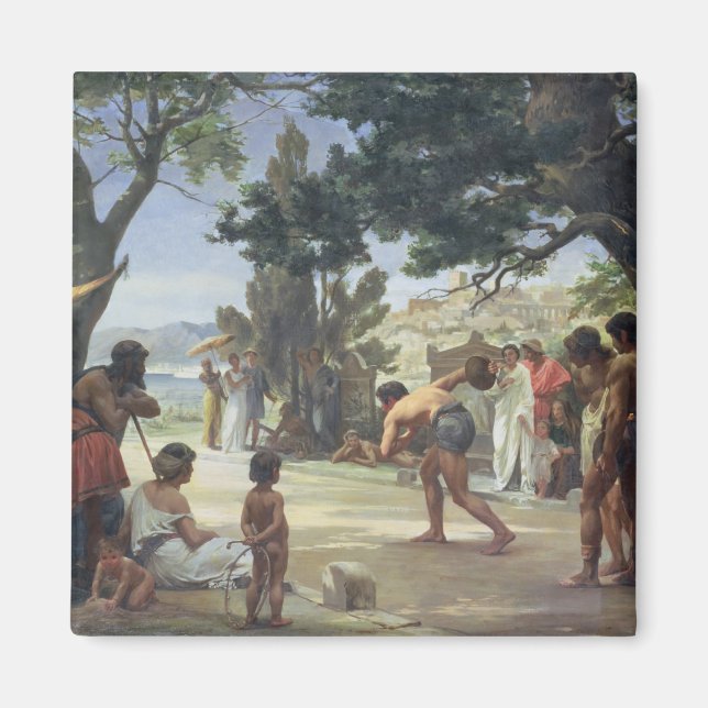 Throwing the Discus, 1875 Magnet (Front)