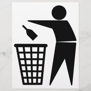 Throwing Trash Away (Bottle) Flyer