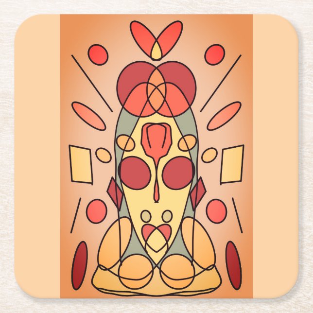 Throwpillows Square Paper Coaster (Front)