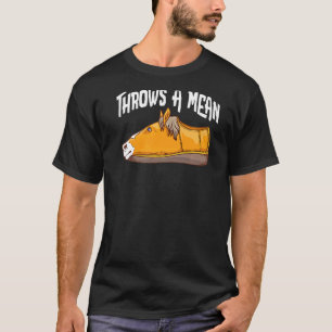 Throws A Mean Horseshoe Horse Shoe Pitcher T-Shirt