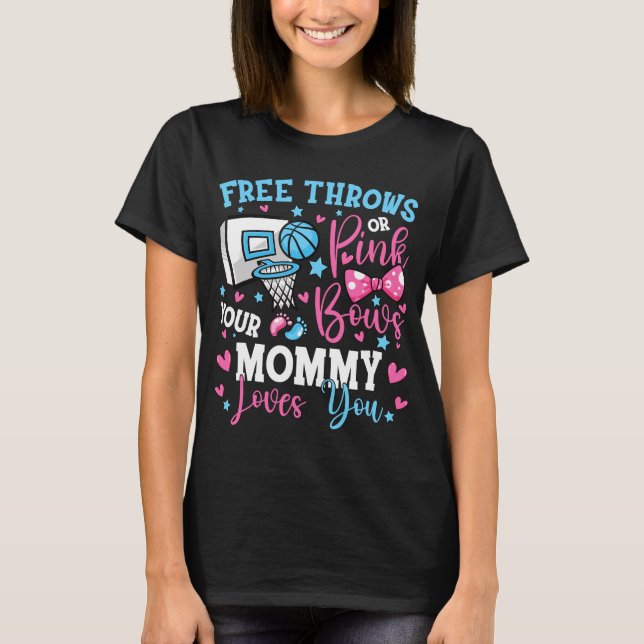 Throws or Pink Bows Mummy Loves You Cute Gender T-Shirt (Front)
