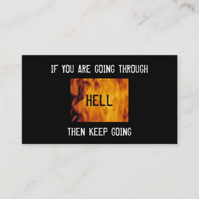 thru hell church bc business card (Front)