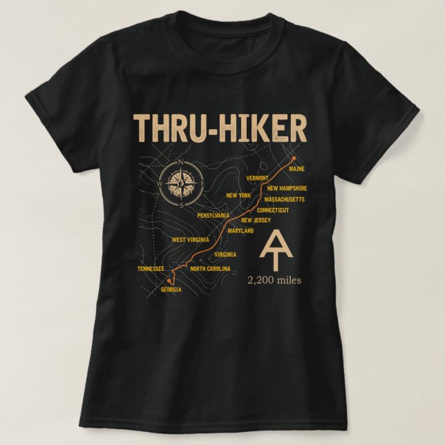 Thruh Hiker Appalachian Trail Hiking  T-Shirt (Design Front)
