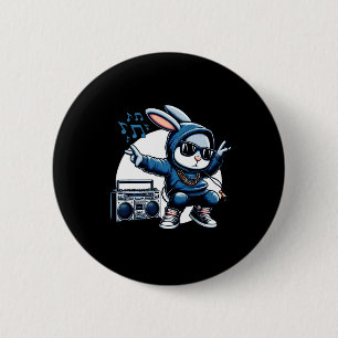 Thug Bunny Gangster Rabbit Break Dancing 80's Danc 6 Cm Round Badge