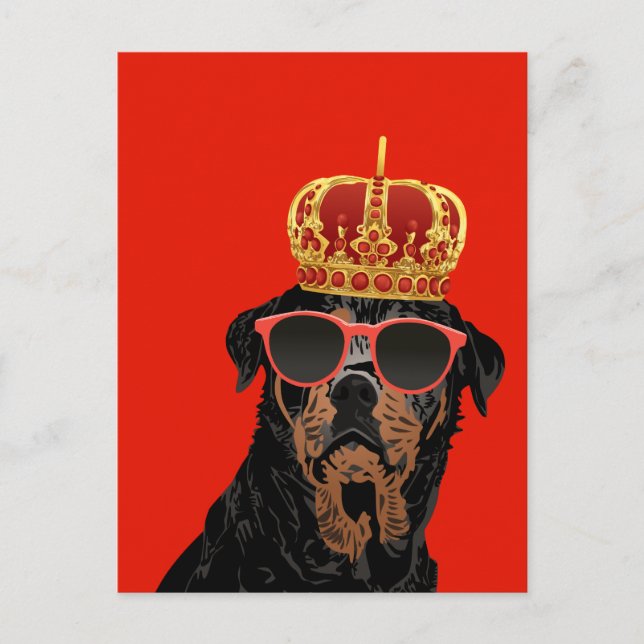Thug Life King Rottweiler for Rottweiler Parents Postcard (Front)