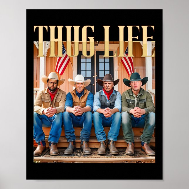 Thug Life Trump Vance Kennedy Elon 1  Poster (Front)
