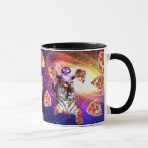 Thug Space Cat On Tiger Unicorn Mug