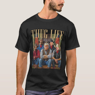 Thug Trump Vance Kennedy Elon For Life Graphic  T-Shirt