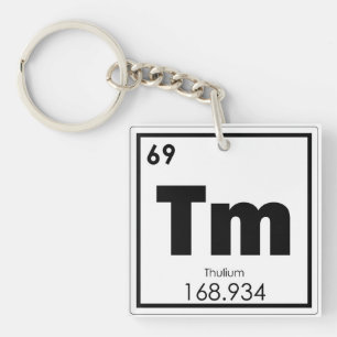 Thulium chemical element symbol chemistry formula key ring