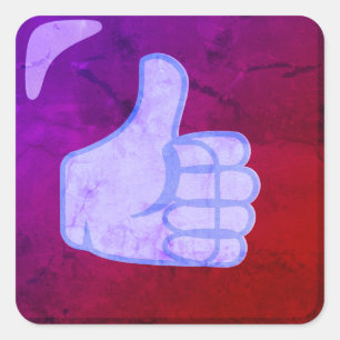 Thumb Button Icon Square Sticker