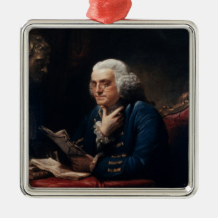 Thumb Portrait Benjamin Franklin at White House Metal Ornament