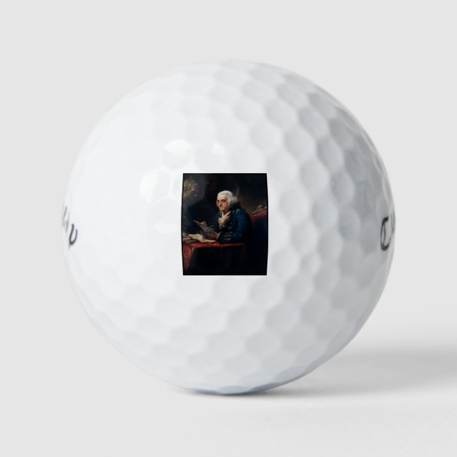 Thumb Portrait, Benjamin Franklin Founding Father Golf Balls (Front)