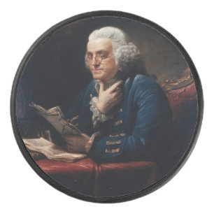 Thumb Portrait, Benjamin Franklin Founding Father Hockey Puck