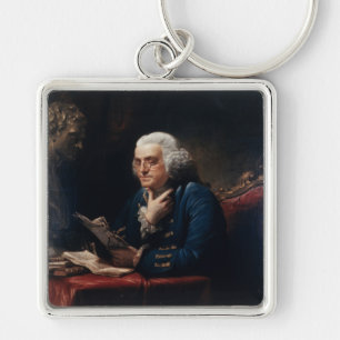 Thumb Portrait, Benjamin Franklin Founding Father Key Ring