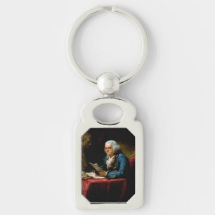 Thumb Portrait, Benjamin Franklin Founding Father Key Ring