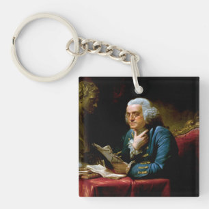 Thumb Portrait, Benjamin Franklin Founding Father Key Ring